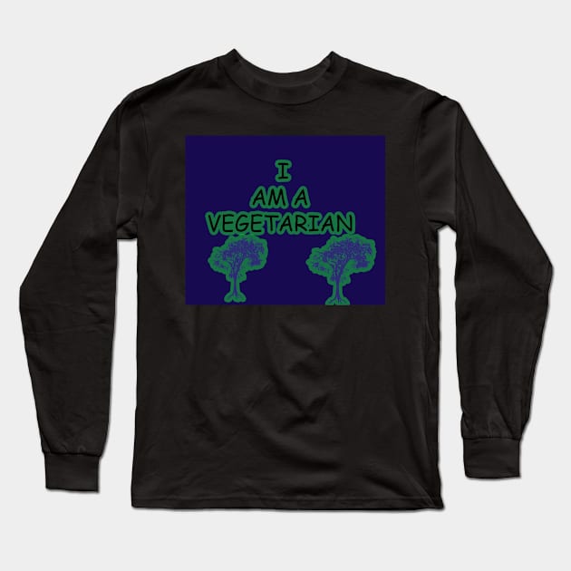 Vegetarian Long Sleeve T-Shirt by Samuelproductions19